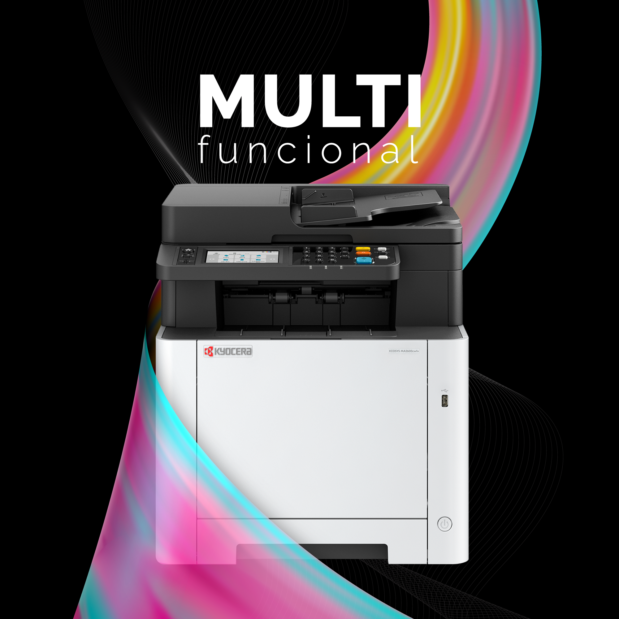 Multifuncional láser MA2600cwfx a color de Kyocera en Colombia
